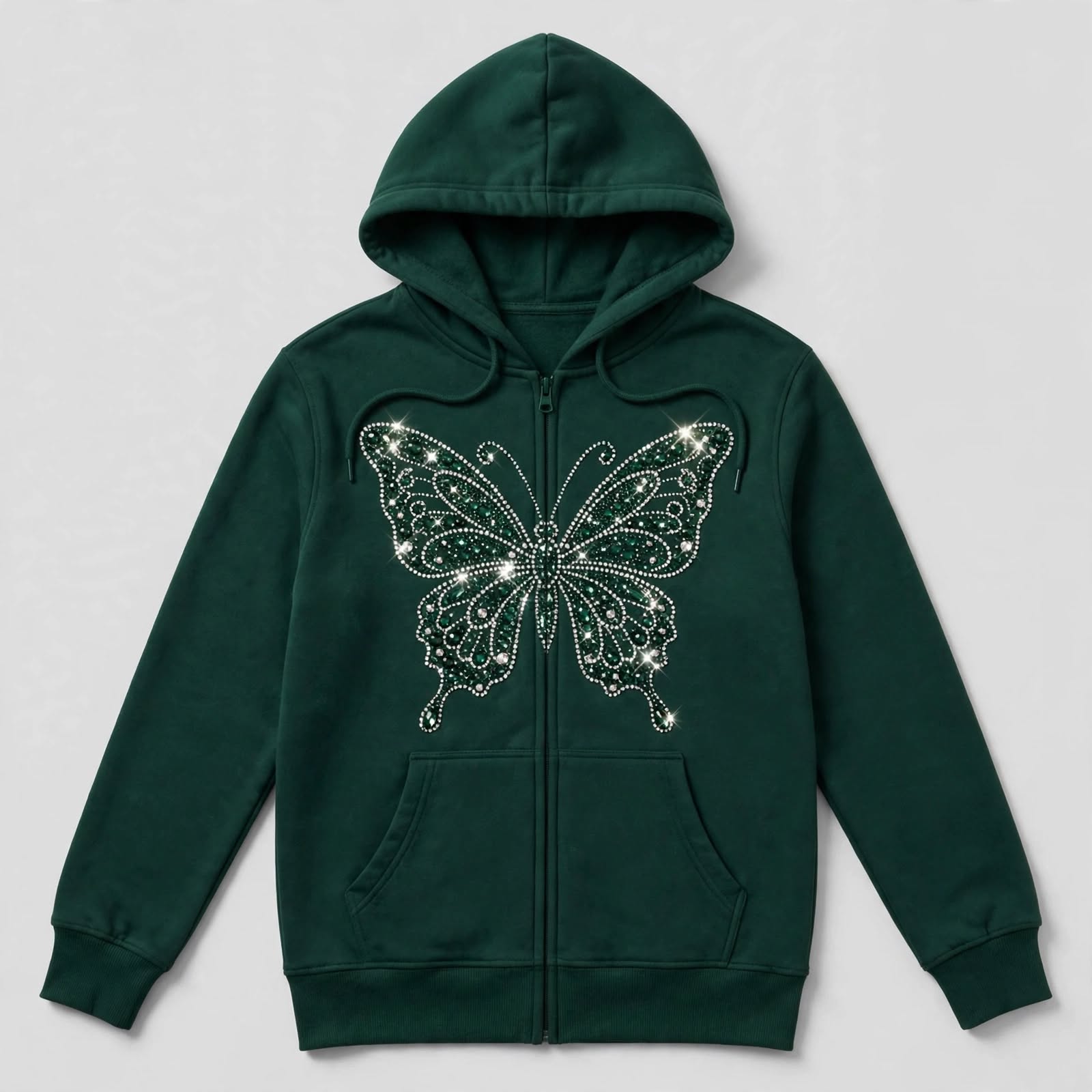 Custom Designed Rhinestone Hoodie